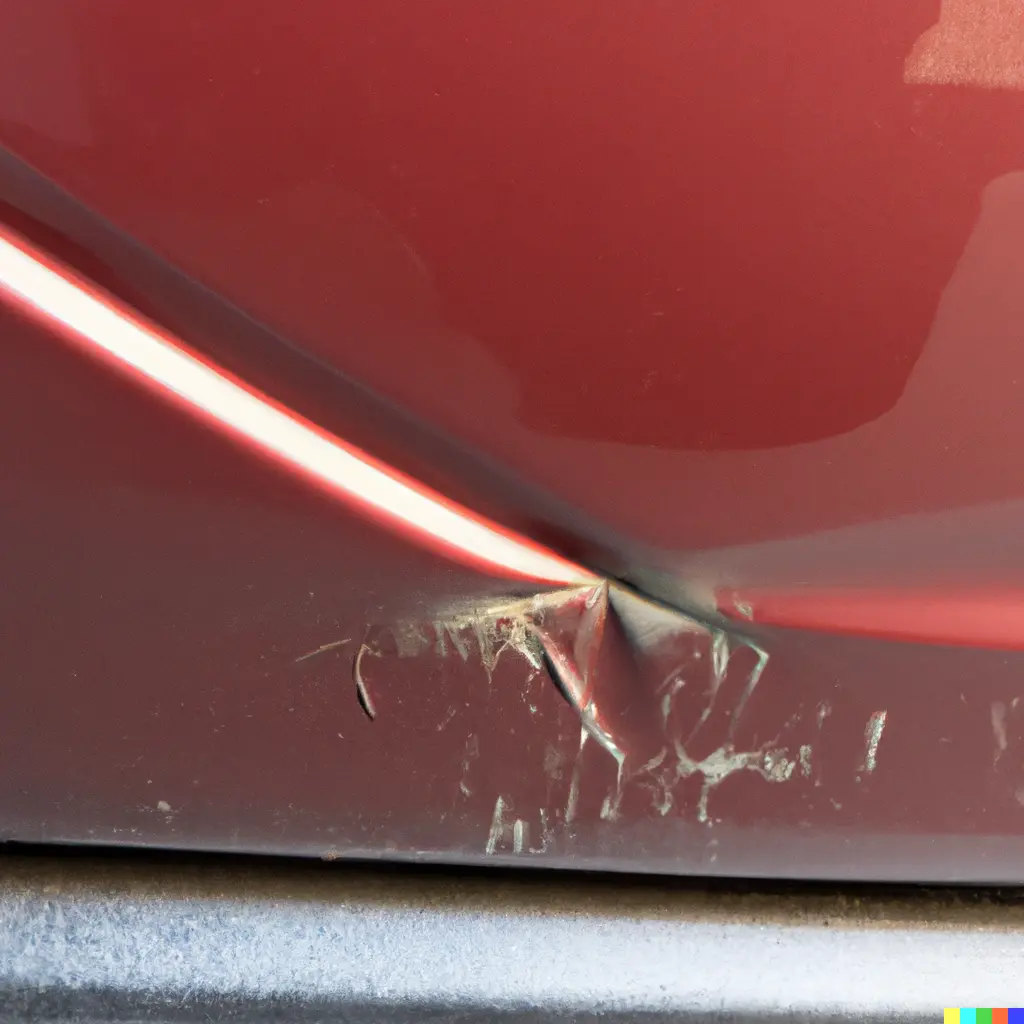 dented car panel